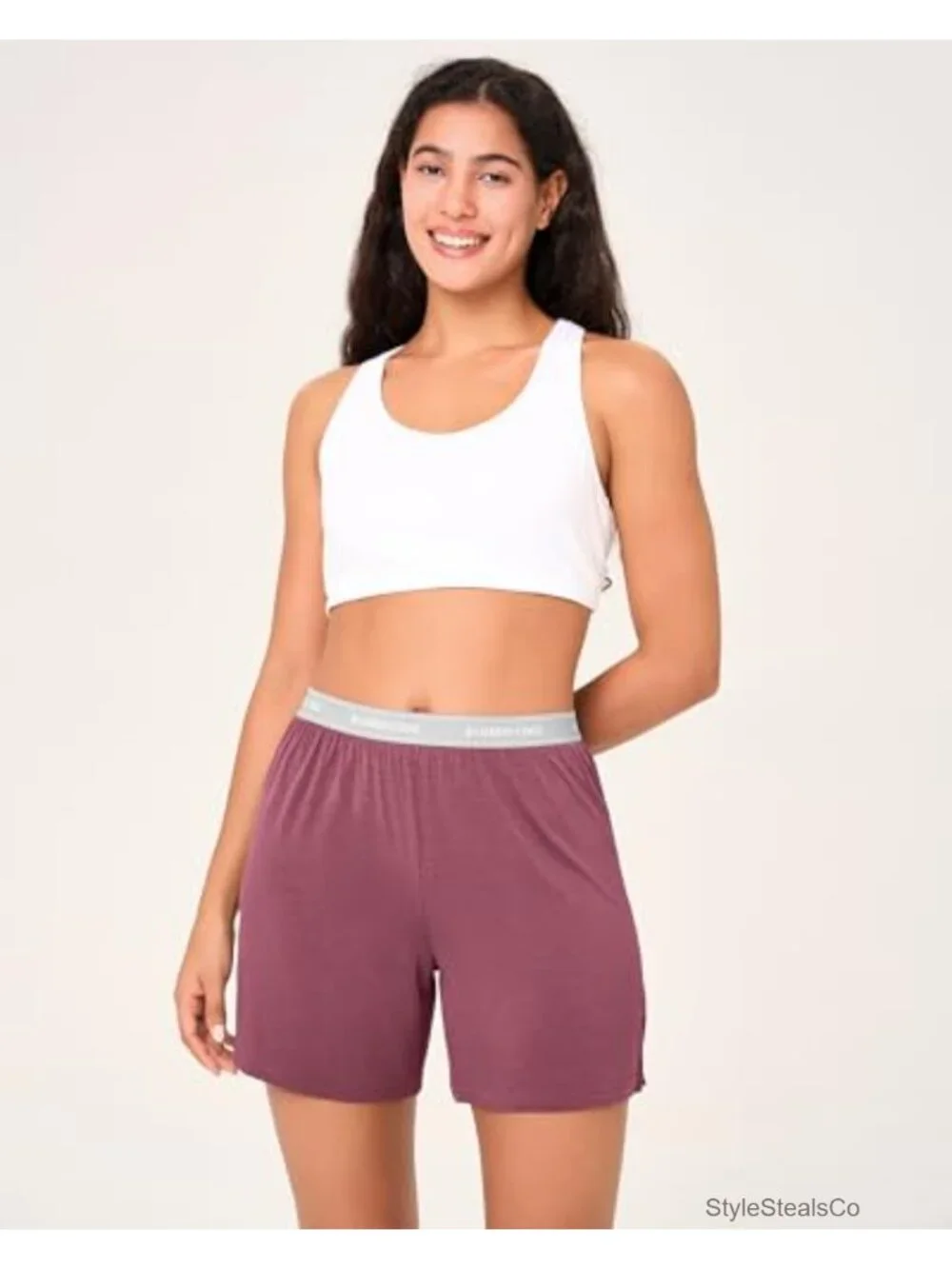 Bamboo Cool Pajama Shorts 2 Pack - Elastic Waistband Sleep Shorts